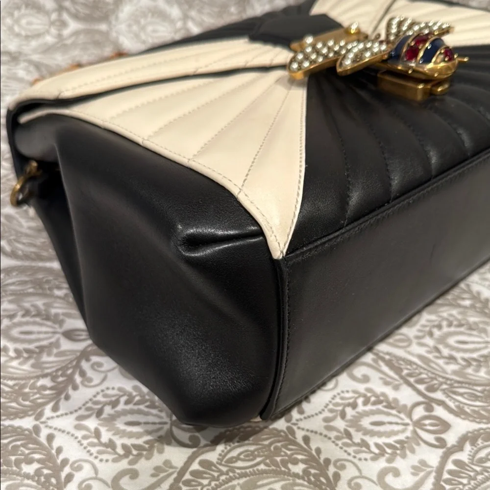 RARE GUCCI QUEEN MARGARET BAMBOO TOP HANDLE BAG - Picture 6 of 16
